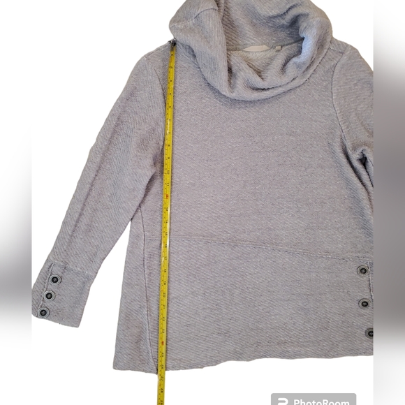 Soft Surroundings Women's Gray‎ Langley Cowl Neck Pullover Tunic Sweater - Picture 4 of 9
